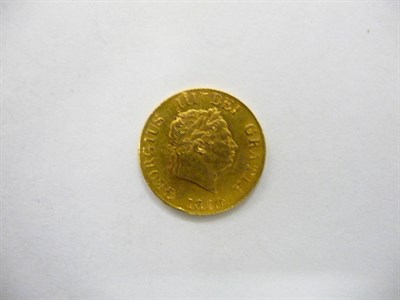 Lot 162 - Half Sovereign 1820, contact marks, small edge bumps, minor hairlines, flan slightly bent otherwise