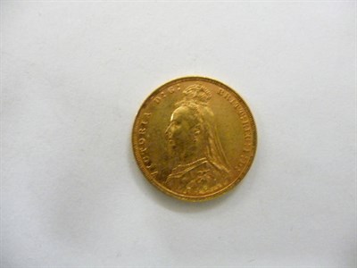 Lot 173 - Sovereign 1891M, minor hairlines, lustrous AVF to VF