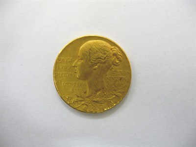 Lot 197 - Official Small (21mm) Gold Commemorative Medal for Diamond Jubilee of Queen Victoria 1897 by Brock