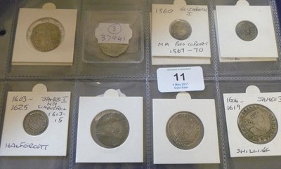 Lot 11 - 12 x English Hammered Coins, Edward 1 - penny York Mint and penny London Mint, segment missing;...