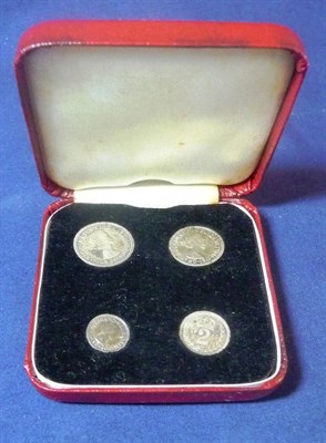 Lot 26 - Maundy Set 1967, 4d, 3d, 2d and 1d in modern case, patchy toning, AFDC