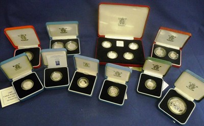 Lot 67 - Collection of RM Silver Proofs and Piedfort Silver Proofs, comprising: £5 1990; £2 1994...