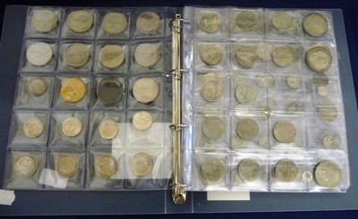 Lot 80 - 190+ Mixed 19th/20th century Foreign Coins and a Few Tokens, including: 45 silver coins (gross...