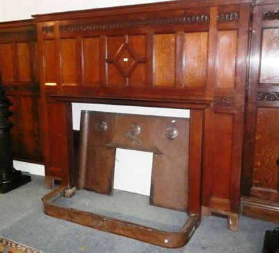 Lot 1745 - An Arts & Crafts Oak Panelling, possibly by Arthur W Simpson, originally from Burnside House,...