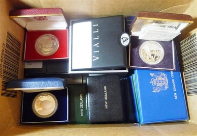 Lot 148 - A Collection of New Zealand Coins, comprising: 3 x proof sets 1978/79/80, 7 x proof silver...