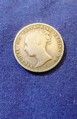 Lot 182 - Silver Threepence 1868, RRITANNIAR instead of BRITANNIAR in obv. legend, very clear, VERY RARE, VG