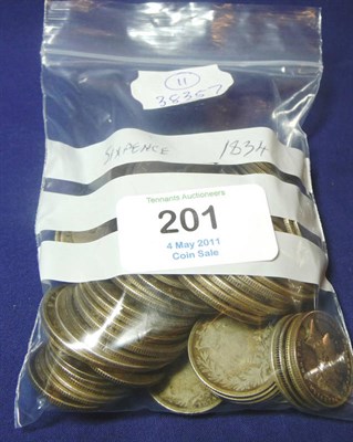 Lot 201 - £4.25 Face Value Pre-20 Silver Coins, virtually all Victoria and including 2 x halfcrowns...