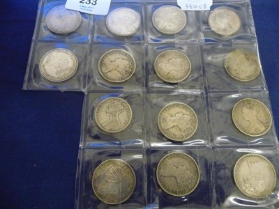 Lot 233 - 14 x Gothic Florins - 1849 (x2)/56/58/59/65/73/74/75/78/79/84/85/87, majority Fair to VG but...