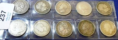 Lot 237 - 10 x Shillings - 1816/17/20/24/25/26/27/29/34/37 generally Fair to Fine but 1816 AEF, 1824 AEF...