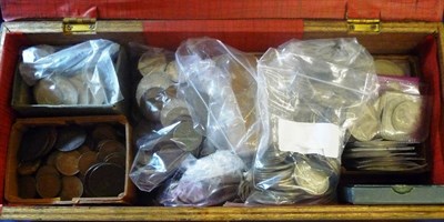 Lot 264 - Miscellaneous Lot, including: 200+ foreign coins of which 30+ silver (approximate weight 160g);...