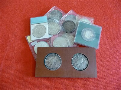 Lot 294 - USA 13 x silver dollars - 1879, 1884o, 1887, 1891cc, 1891o, 1896, 1921 (Morgan), 1921D...