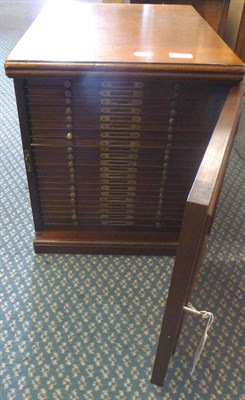 Lot 313 - Professionally Made Mahogany Coin and Banknote Cabinet, late 19th century, 20in x 15in x 17in,...