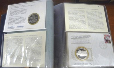 Lot 336 - Full Set of 35 x Sterling Silver Medallic 1st Day Covers, "International Society of Postmasters...