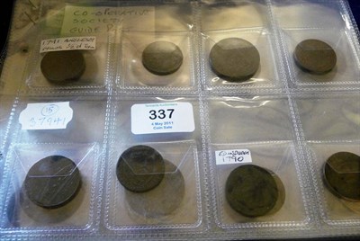 Lot 337 - A Collection of 60+ 18th and 19th Century Halfpenny Tokens (Chichester, Norwich, Coventry,...