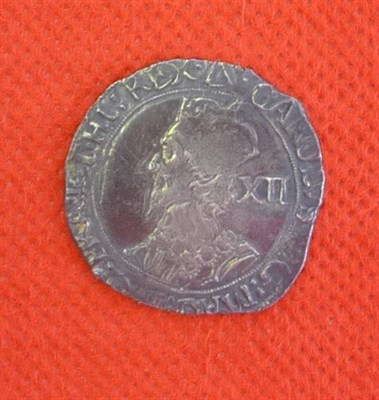 Lot 4 - Charles I Shilling, MM triangle, weakly struck on part of crown and correspondingly in 3rd...