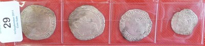 Lot 29 - Charles I 2 x Halfcrowns, MM star, surface crackling and 1st and 3rd quarters of shield weakly...