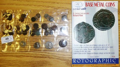 Lot 48 - Small Collection of Roman Silver and Bronze Coins, comprising: Elagabalus denarius rev....