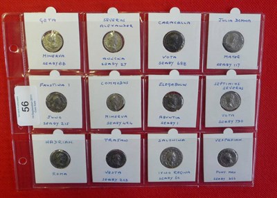 Lot 56 - Roman Imperial: 12 x Silver Denarii, all different emperors/empresses, Trajan, Commodus,...