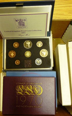 Lot 66 - 11 x RM Proof Sets,1970/77/82/83 (x2)/ 84/85/86/87/88/90 in CofI, FDC