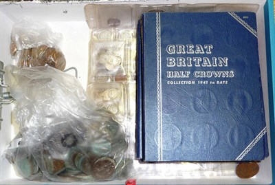 Lot 75 - 7 x Whitman & Sandle Folders, containing: halfcrowns and florins 1941 to date, shillings and...