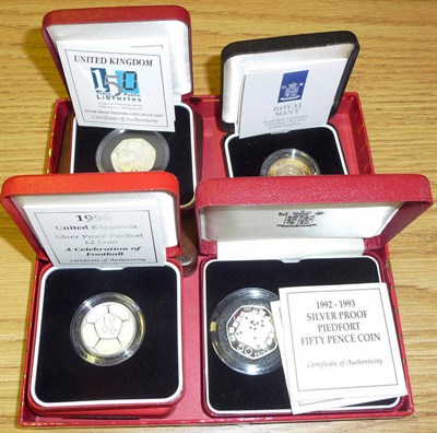 Lot 142 - A Collection of Silver Proof PIEDFORTS, comprising: 13 x £1 1984 to 1989 inclusive and 1993...