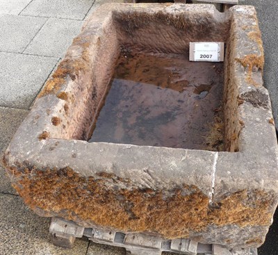 Lot 2007 - A Late 17th/Early 18th Century Large Rectangular Trough, 122cm by 91.5cm by 38cm