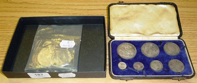 Lot 187 - Silver Specimen Set 1887JH, comprising: crown ,double florin, halfcrown, florin, shilling, sixpence