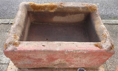 Lot 2012 - A Late 17th/Early 18th Century Large Rectangular Trough, 101.5cm by 71cm by 48cm