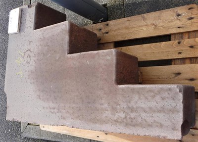 Lot 2013 - A Mounting Block, 117cm by 79cm by 30.5cm  Ex Rockcliffe Riding School, Cumbria