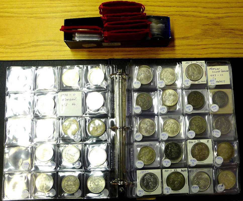 Lot 241 - USA: A Collection of 78 x Morgan Silver Dollars, all dates 1878 to 1921 (including all New...
