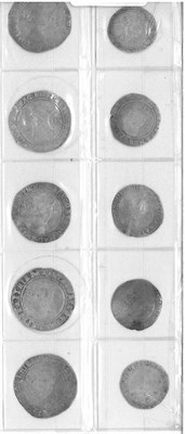 Lot 7 - James I: 5 x Shillings, MM lis, rose(x2), escallop & thistle, full round flans, busts Fair to...