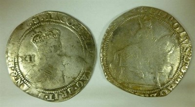 Lot 21 - Scotland: James I: 12 shillings MM thistle, Scottish arms in 1st and 4th quarters of shield,...