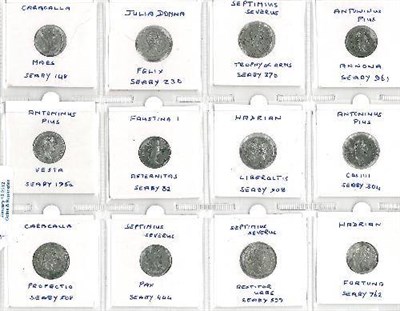 Lot 35 - Roman: 12 x silver denarii - Caracalla (x2), Julia Domna, Septimius Severus (x3), Antoninus...