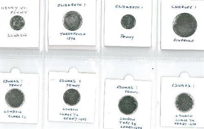 Lot 41 - 12 x English Hammered Silver Coins: Edward I, 8 x pennies: London Mint (x7, different classes)...