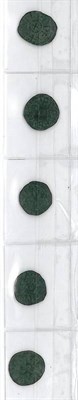 Lot 44 - Anglo-Saxon: 5 x AE Stycas of Aethelred II: 3 x 1st reign moneyers Alghere, Monne & Eanred and...