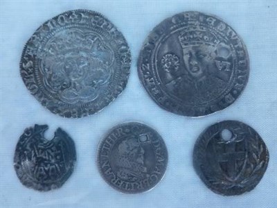 Lot 67 - Henry VI Groat, annulet issue, Calais Mint, MM incurved pierced cross VF; and 4 x Holed Coins:...