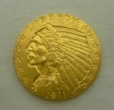 Lot 97 - USA Gold 5 Dollars 1911 'Indian Head', AEF