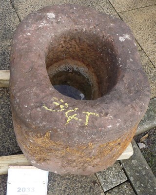 Lot 2033 - A 17th Century Quorn Trough, 46cm by 53.5cm by 35.5cm