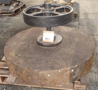 Lot 2035 - A Grindstone, 122cm by 23cm