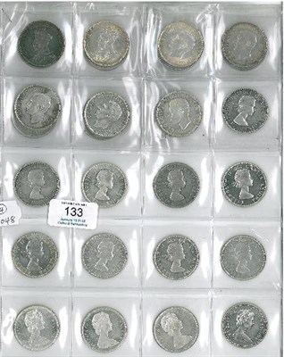 Lot 133 - Canada: Collection of 26 x Silver Dollars: 1935 Silver Jubilee, 1936, 1937, 1939, 1949, 1950...