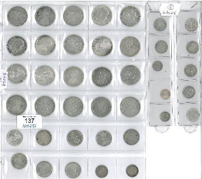 Lot 137 - British India: a Collection of Silver Coins Victoria to George Vl, comprising: 20 x rupees -...