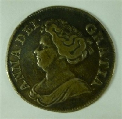 Lot 148 - Anne Shilling 1711 4th bust, plain in angles, attractively toned AVF