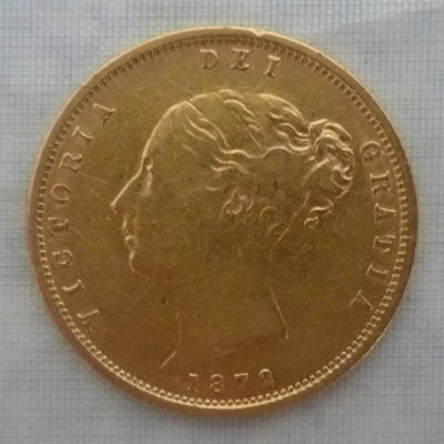 Lot 219 - Half Sovereign 1872, minor marks otherwise AFine