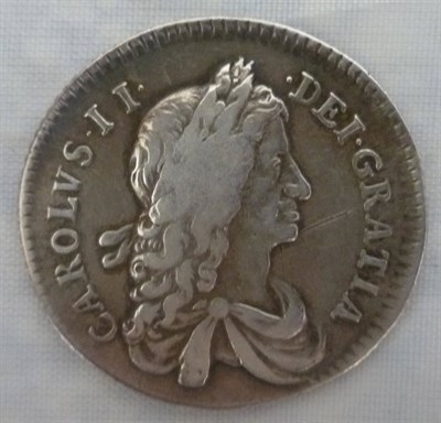 Lot 220 - Charles II Shilling 1663 1st bust, old scratch in obv. field otherwise good edge and surfaces,...