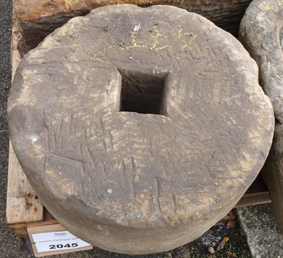 Lot 2045 - A Grindstone, 53.5cm by 53.5cm by 23cm