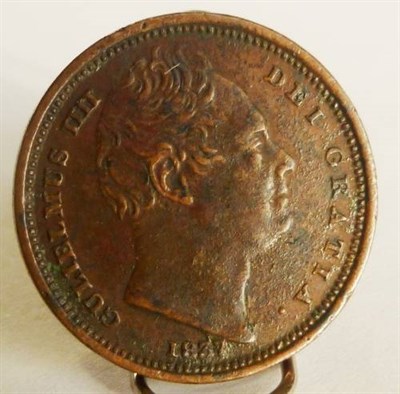 Lot 237 - William IV Half Farthing 1837, minor edge imperfections and light surface deposits otherwise...