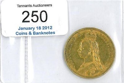 Lot 250 - Victoria Gold £2 1887, a few minor edge nicks/bumps and trivial surface marks otherwise AVF