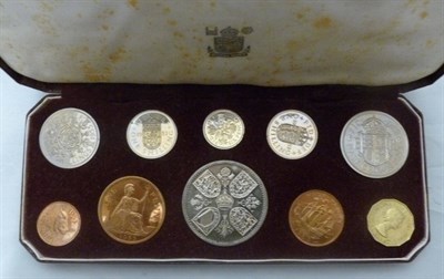 Lot 257 - RM Proof Set 1953, 10 coins crown to farthing, in CofI (case in very good condition) FDC