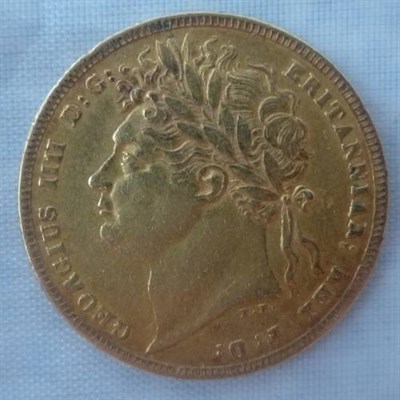 Lot 258 - George IV Sovereign 1821, edge nicks, surface marks and light pitting otherwise AVF