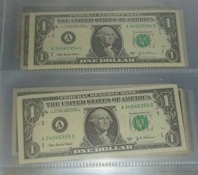 Lot 282 - A Large Collection of United States  Banknotes, comprising US Federal Reserve Notes - 30+ x 1...